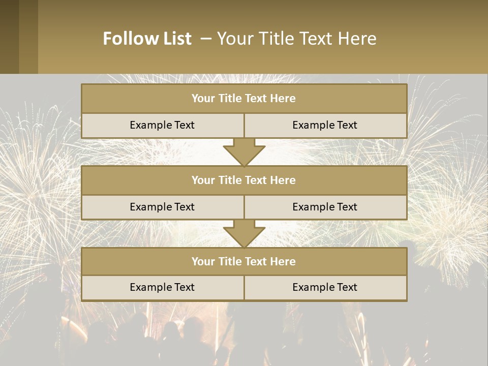 A Group Of People Watching A Fireworks Display PowerPoint Template