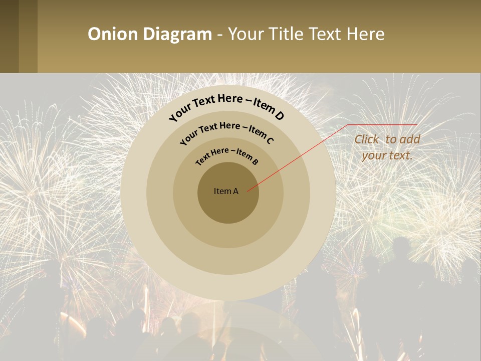 A Group Of People Watching A Fireworks Display PowerPoint Template