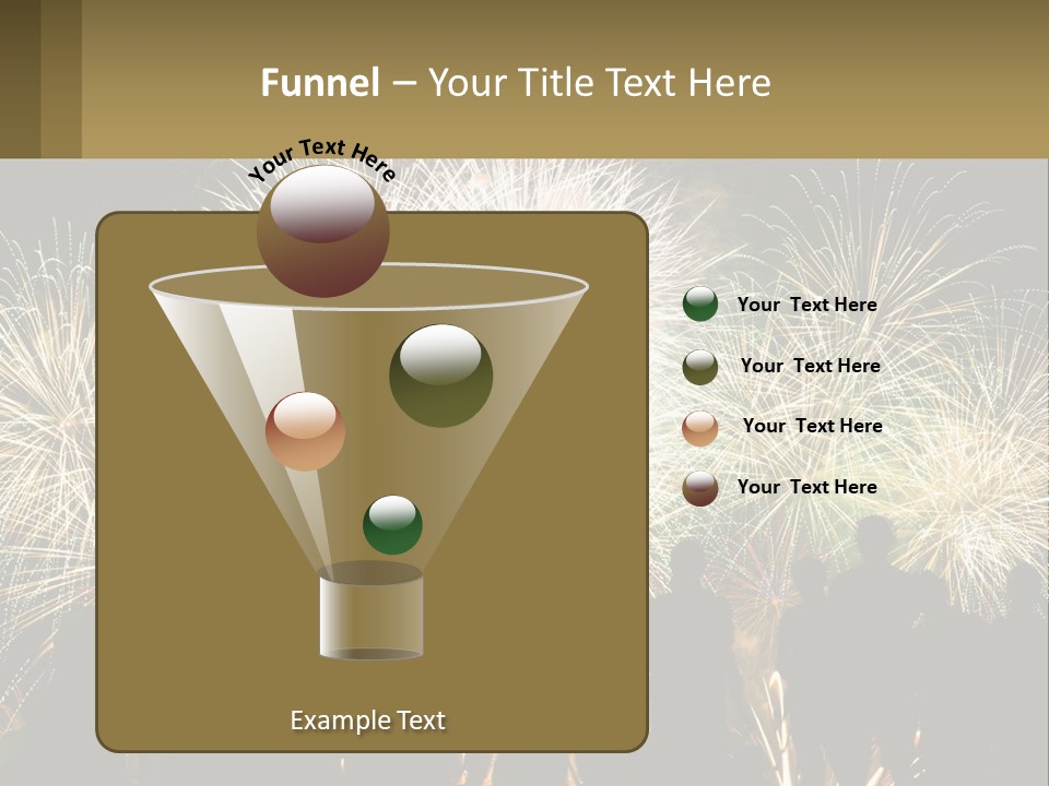 A Group Of People Watching A Fireworks Display PowerPoint Template