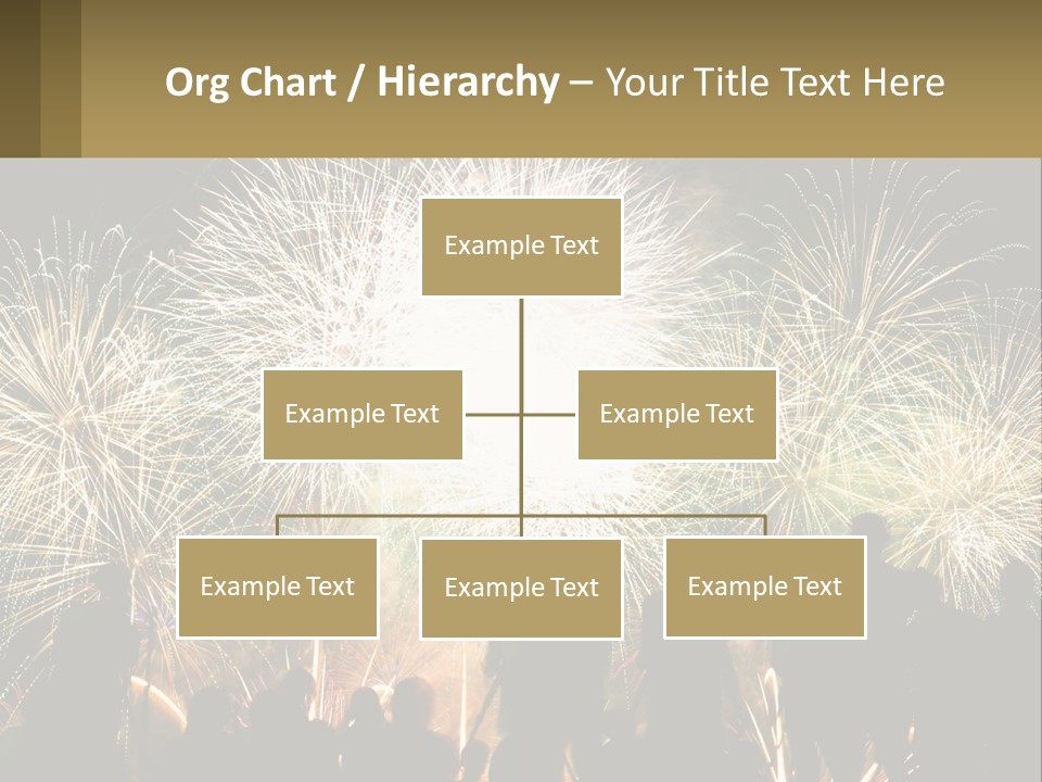 A Group Of People Watching A Fireworks Display PowerPoint Template