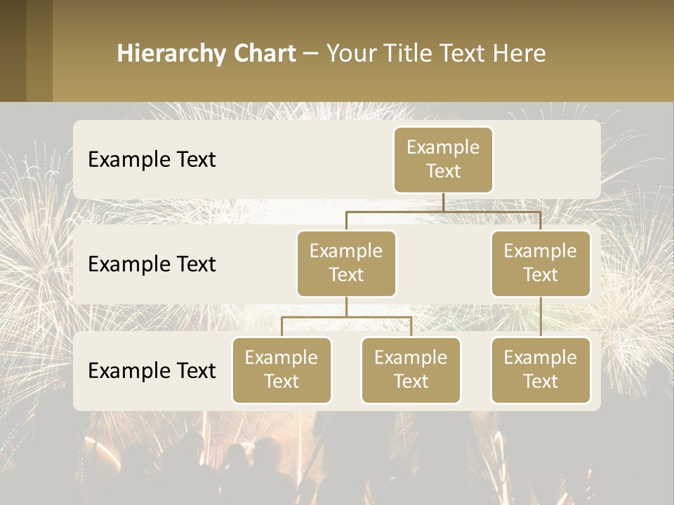 A Group Of People Watching A Fireworks Display PowerPoint Template