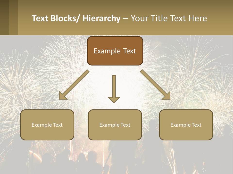 A Group Of People Watching A Fireworks Display PowerPoint Template