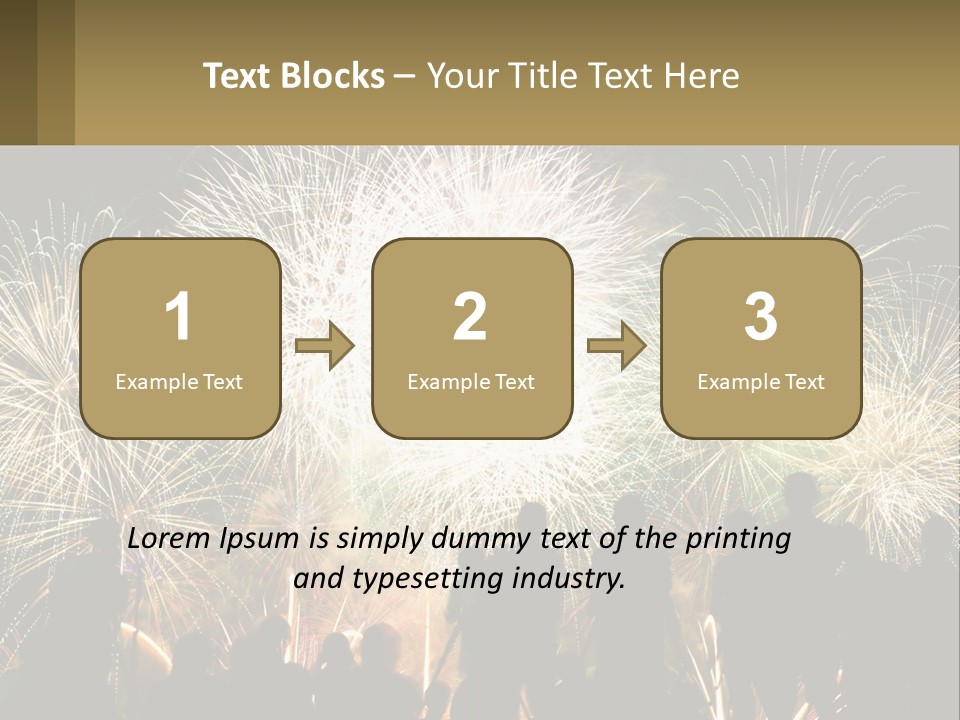 A Group Of People Watching A Fireworks Display PowerPoint Template