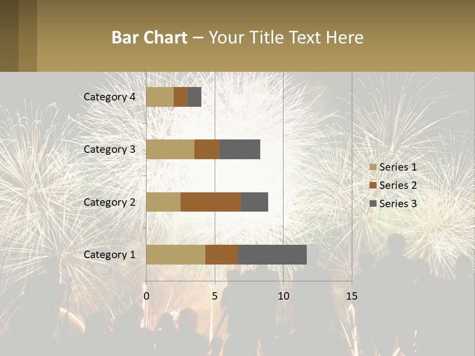 A Group Of People Watching A Fireworks Display PowerPoint Template