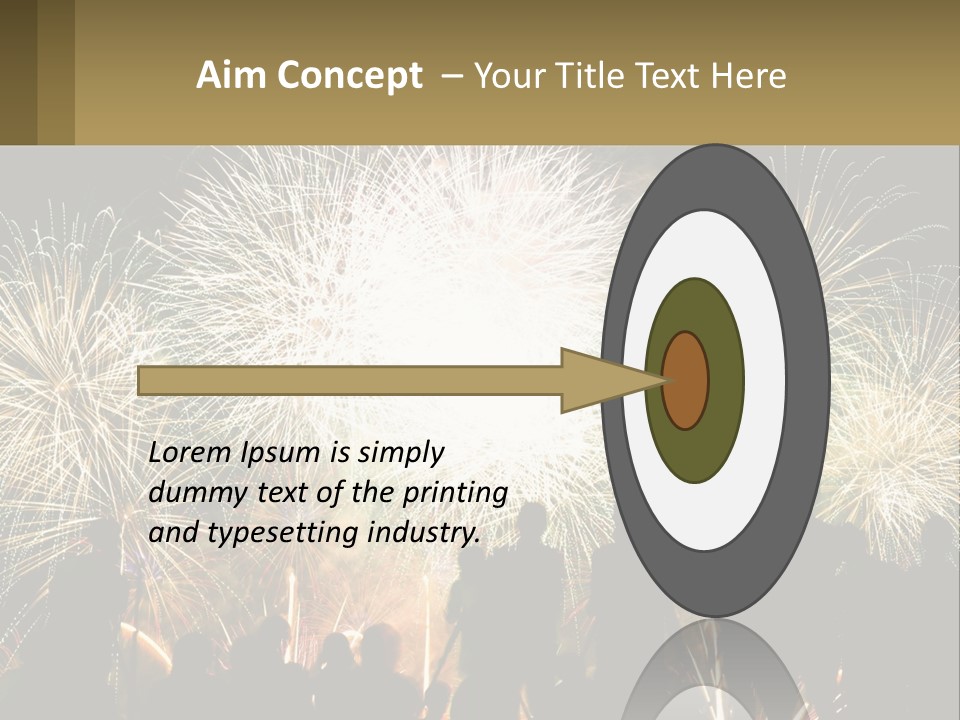 A Group Of People Watching A Fireworks Display PowerPoint Template