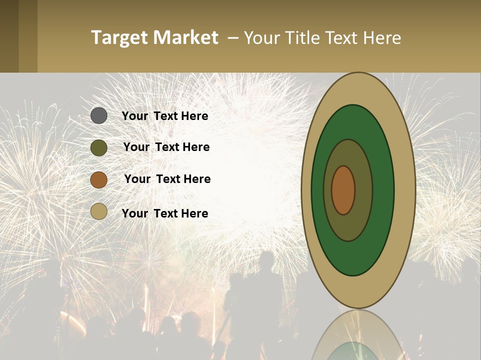 A Group Of People Watching A Fireworks Display PowerPoint Template