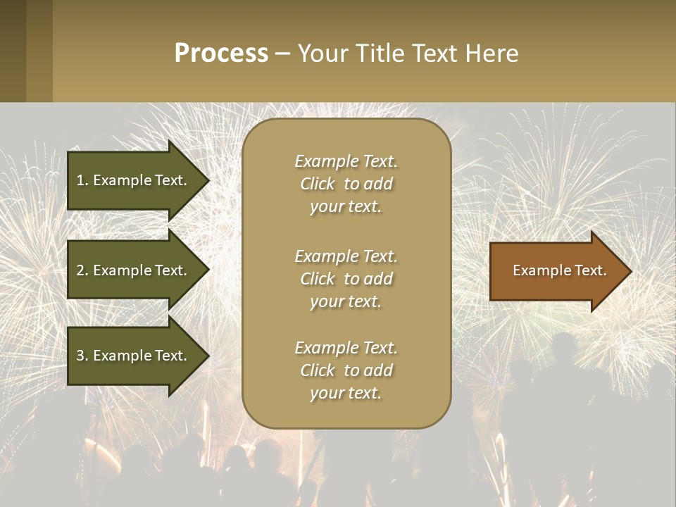 A Group Of People Watching A Fireworks Display PowerPoint Template