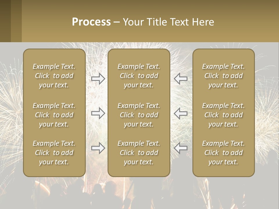 A Group Of People Watching A Fireworks Display PowerPoint Template