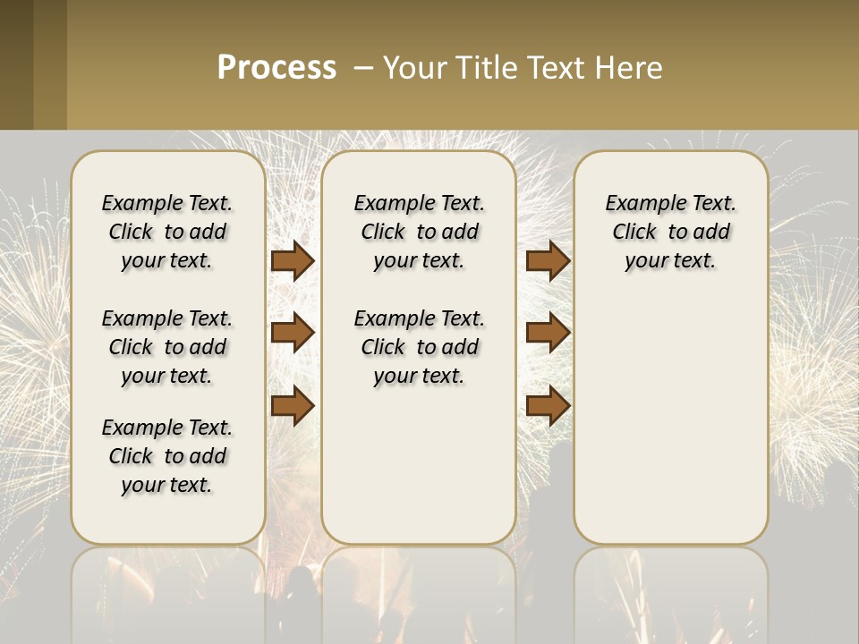 A Group Of People Watching A Fireworks Display PowerPoint Template