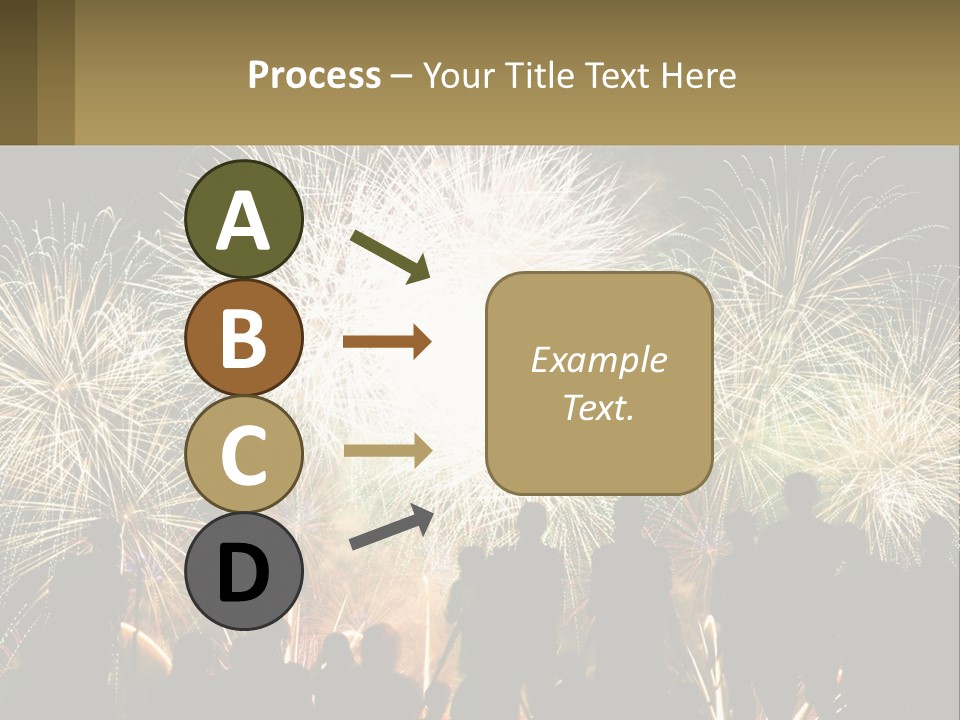 A Group Of People Watching A Fireworks Display PowerPoint Template