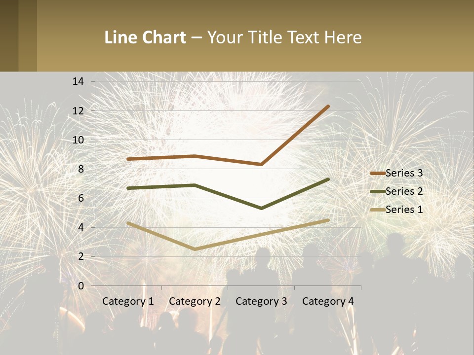 A Group Of People Watching A Fireworks Display PowerPoint Template