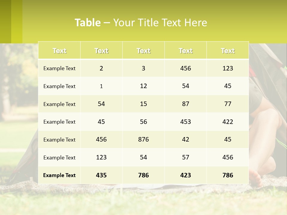 A Family Sitting In Front Of A Tent Reading A Book PowerPoint Template
