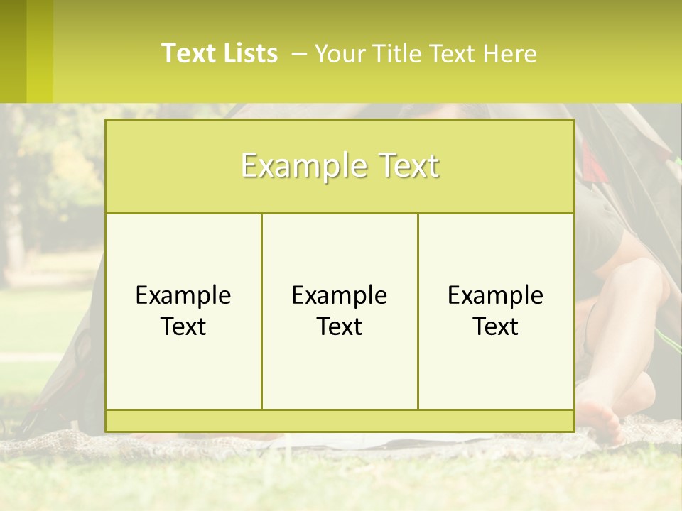 A Family Sitting In Front Of A Tent Reading A Book PowerPoint Template