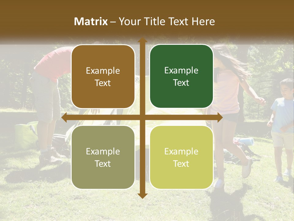 A Group Of People Standing Around A Tent PowerPoint Template