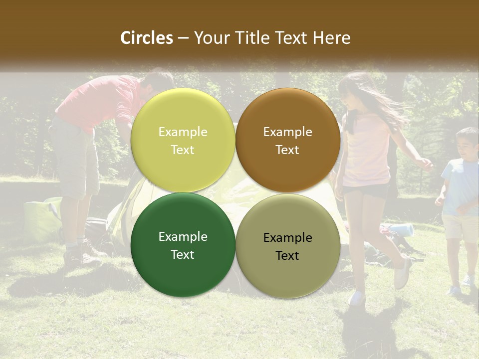 A Group Of People Standing Around A Tent PowerPoint Template
