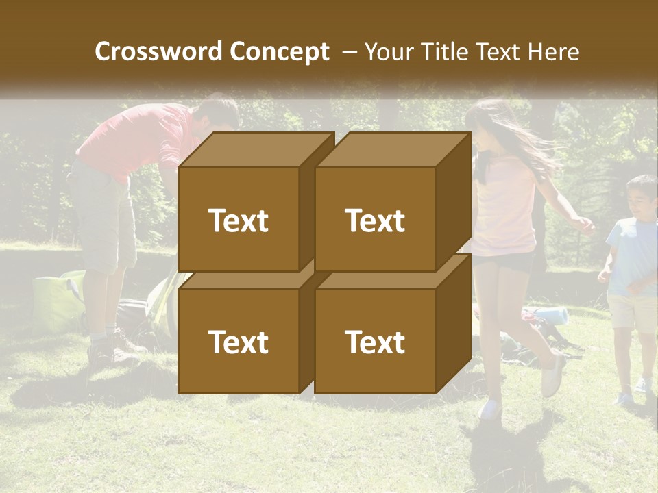 A Group Of People Standing Around A Tent PowerPoint Template