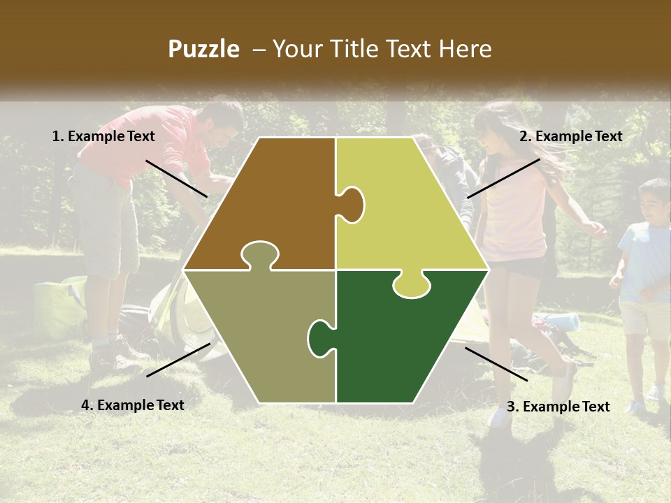 A Group Of People Standing Around A Tent PowerPoint Template