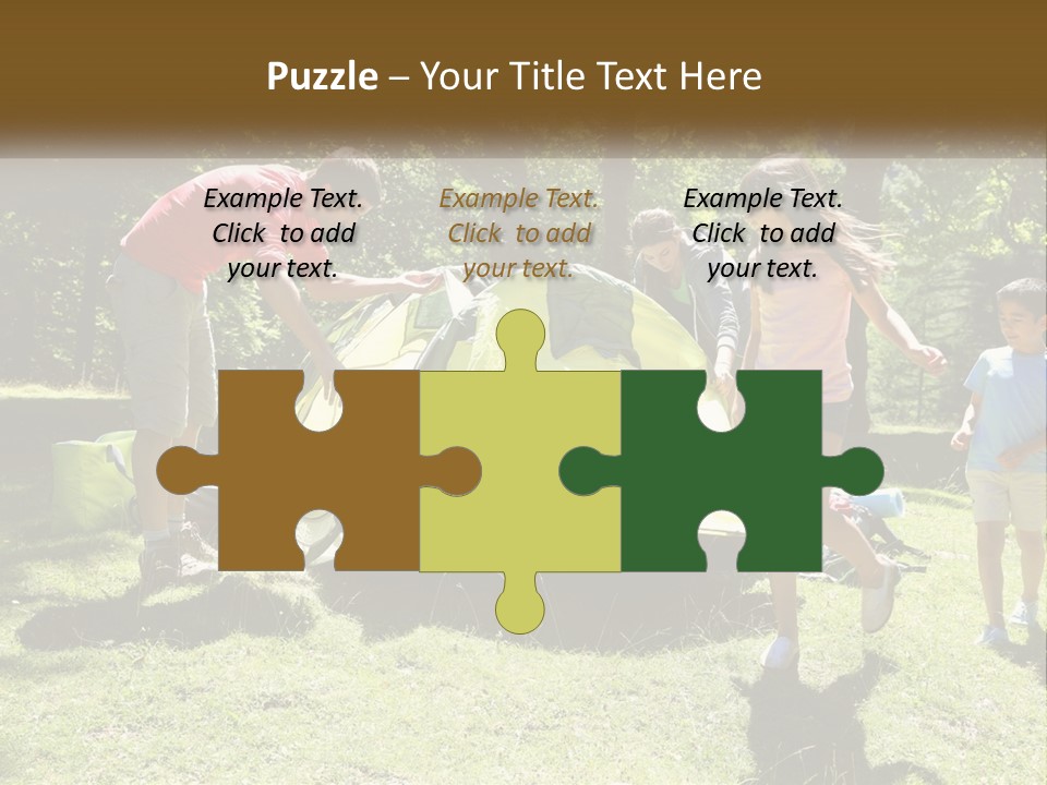 A Group Of People Standing Around A Tent PowerPoint Template