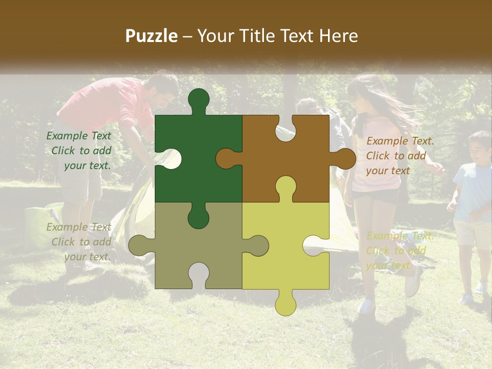 A Group Of People Standing Around A Tent PowerPoint Template