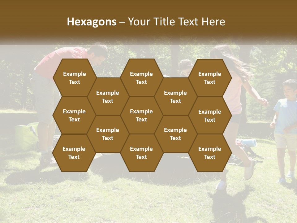 A Group Of People Standing Around A Tent PowerPoint Template