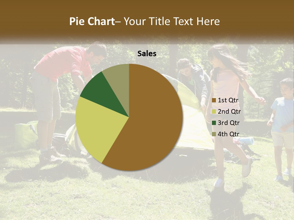 A Group Of People Standing Around A Tent PowerPoint Template