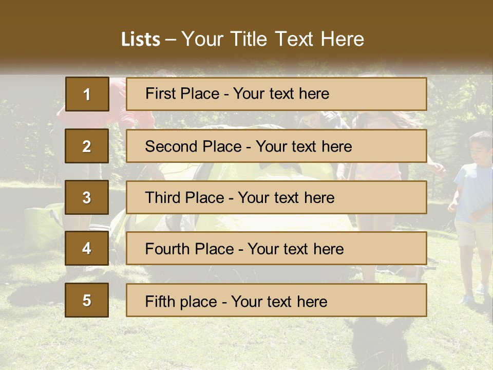A Group Of People Standing Around A Tent PowerPoint Template