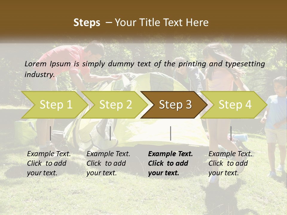 A Group Of People Standing Around A Tent PowerPoint Template