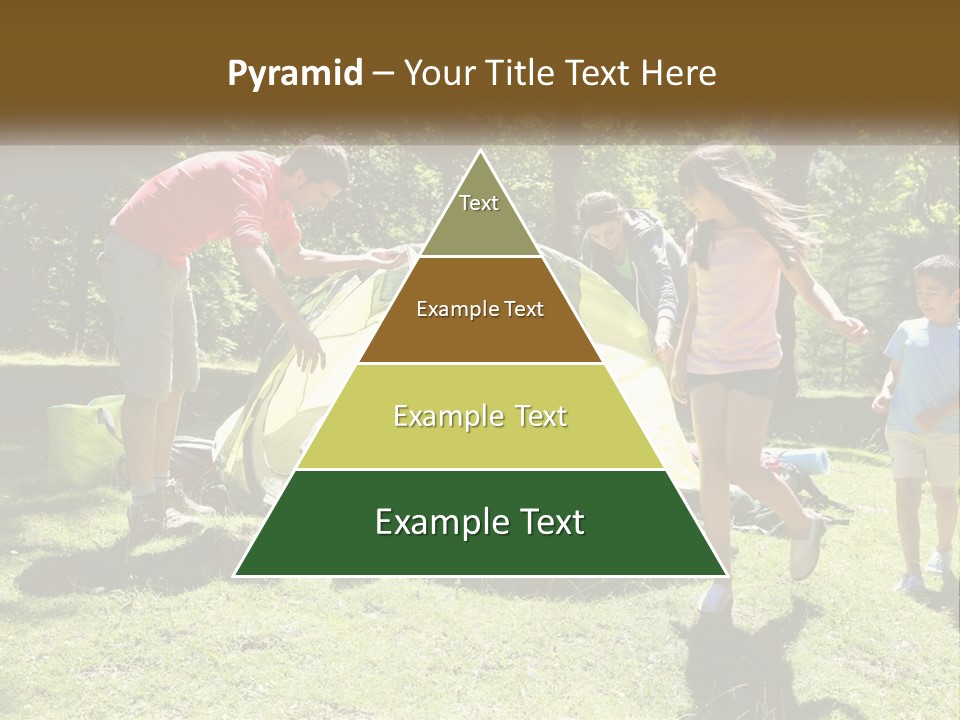 A Group Of People Standing Around A Tent PowerPoint Template