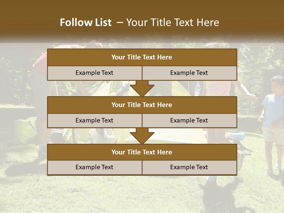 A Group Of People Standing Around A Tent PowerPoint Template
