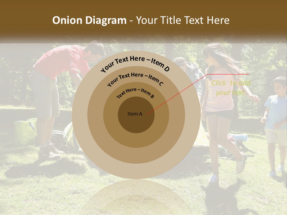 A Group Of People Standing Around A Tent PowerPoint Template