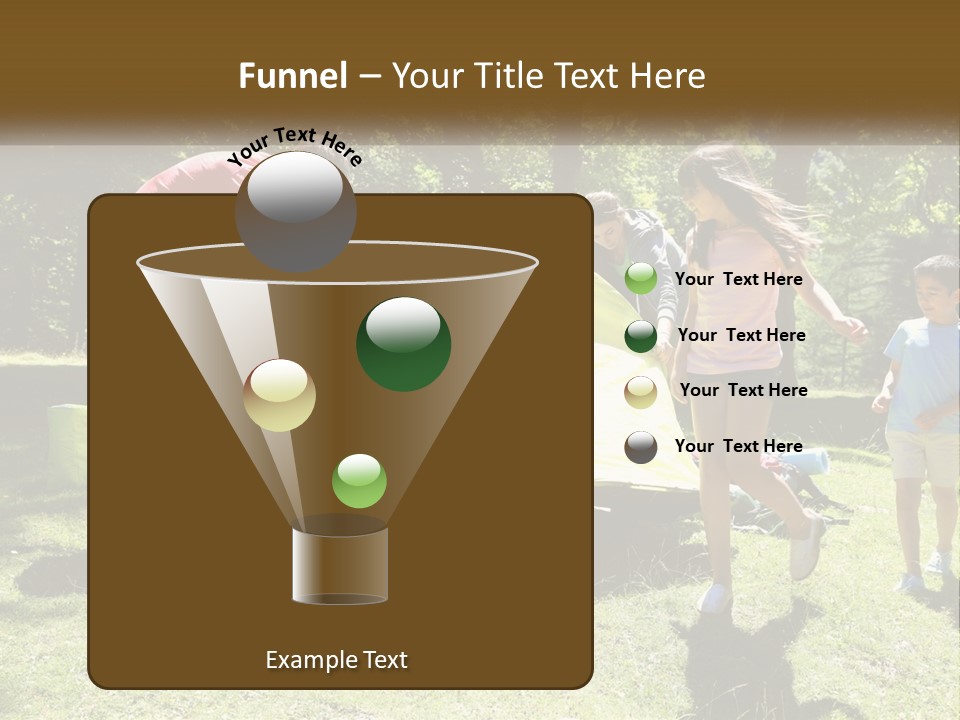 A Group Of People Standing Around A Tent PowerPoint Template