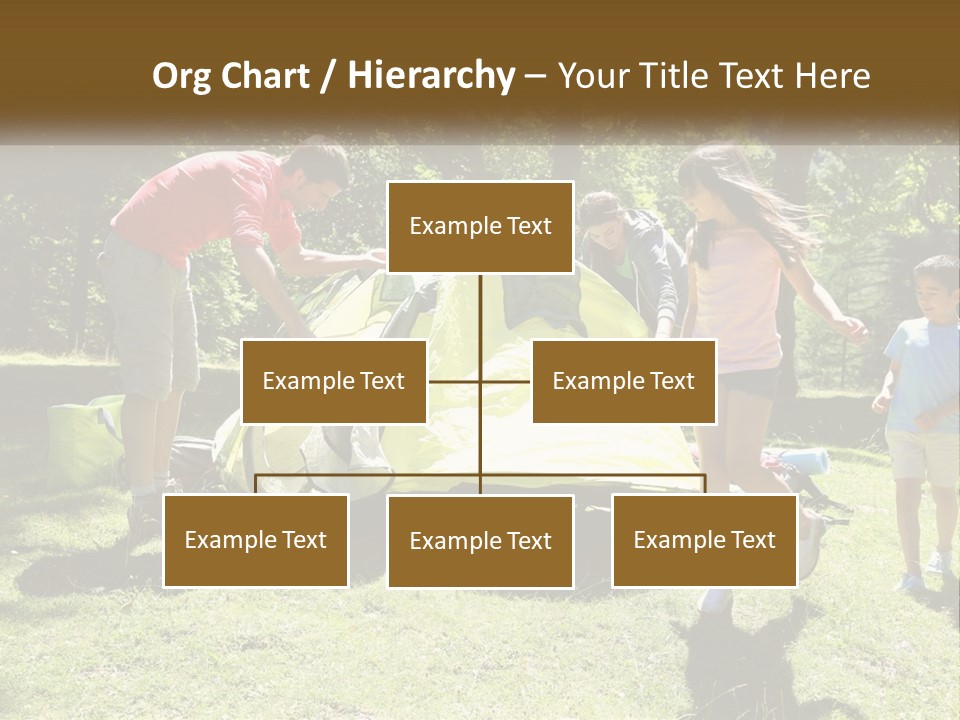 A Group Of People Standing Around A Tent PowerPoint Template