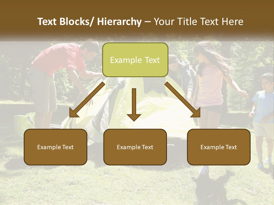 A Group Of People Standing Around A Tent PowerPoint Template