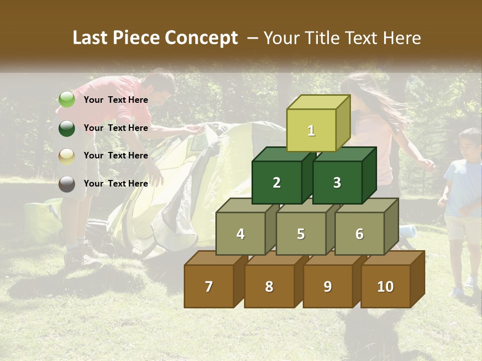 A Group Of People Standing Around A Tent PowerPoint Template