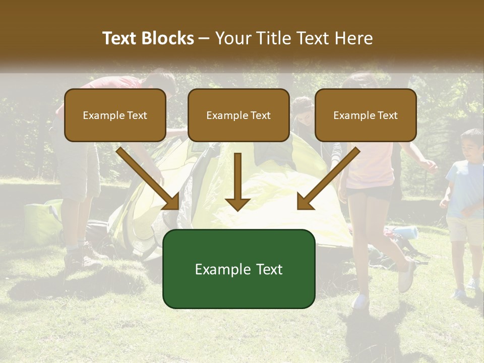 A Group Of People Standing Around A Tent PowerPoint Template