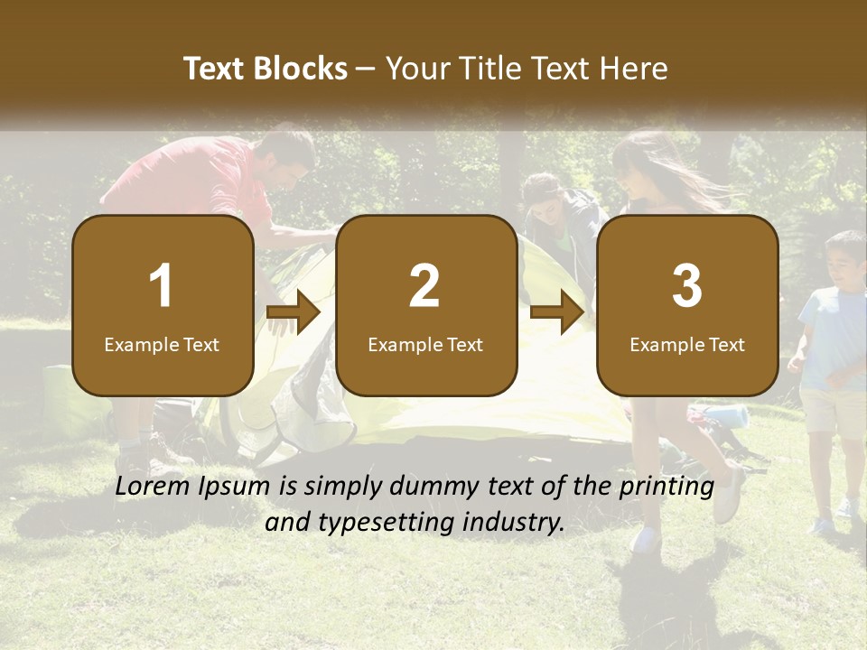 A Group Of People Standing Around A Tent PowerPoint Template