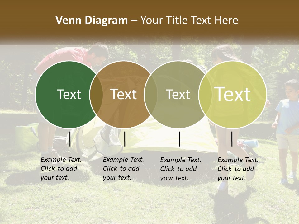 A Group Of People Standing Around A Tent PowerPoint Template