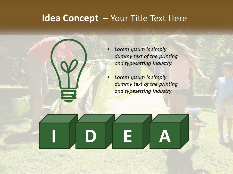 A Group Of People Standing Around A Tent PowerPoint Template