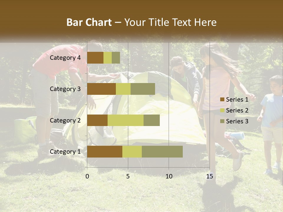 A Group Of People Standing Around A Tent PowerPoint Template