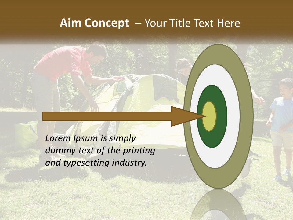 A Group Of People Standing Around A Tent PowerPoint Template