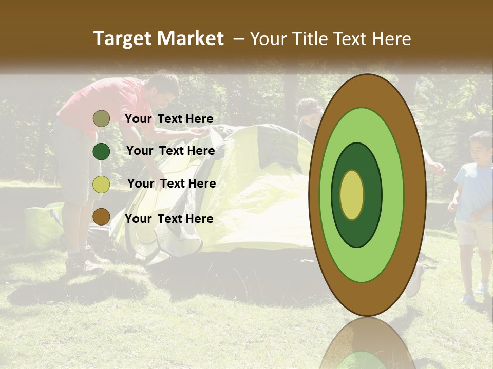 A Group Of People Standing Around A Tent PowerPoint Template