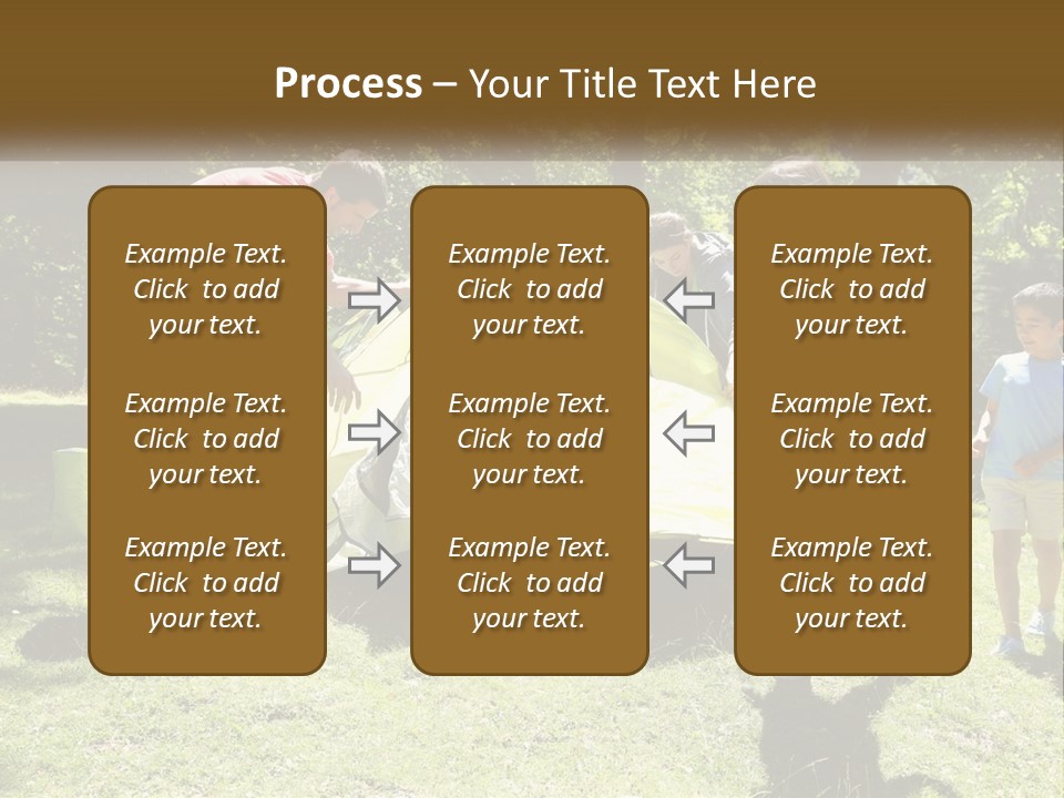 A Group Of People Standing Around A Tent PowerPoint Template