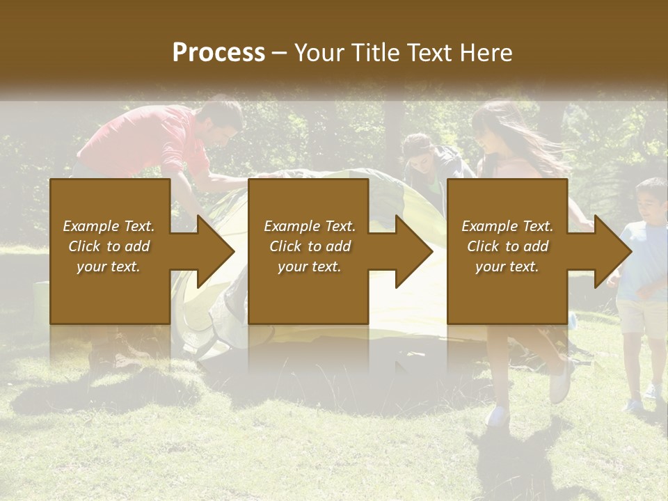 A Group Of People Standing Around A Tent PowerPoint Template