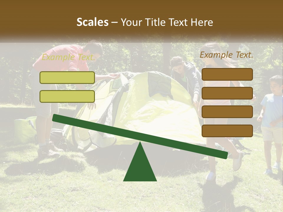 A Group Of People Standing Around A Tent PowerPoint Template