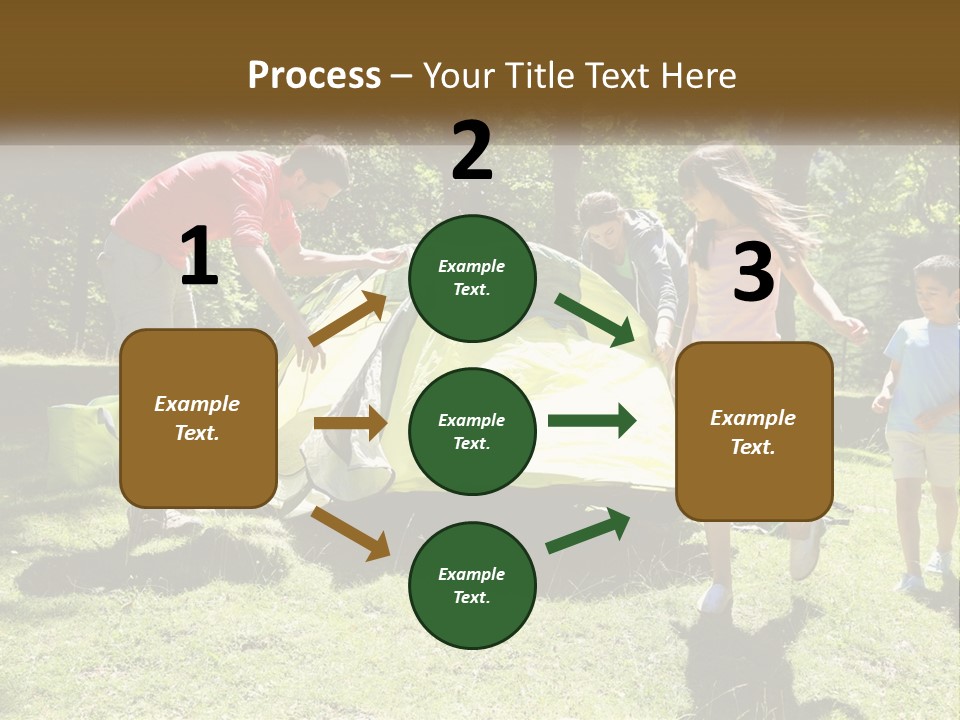 A Group Of People Standing Around A Tent PowerPoint Template