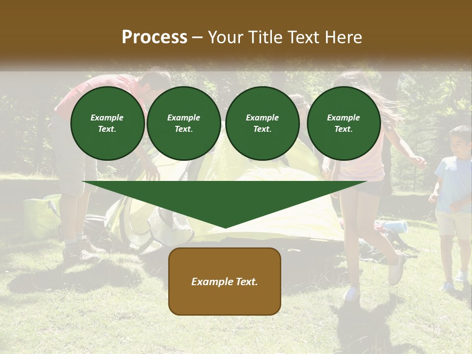 A Group Of People Standing Around A Tent PowerPoint Template