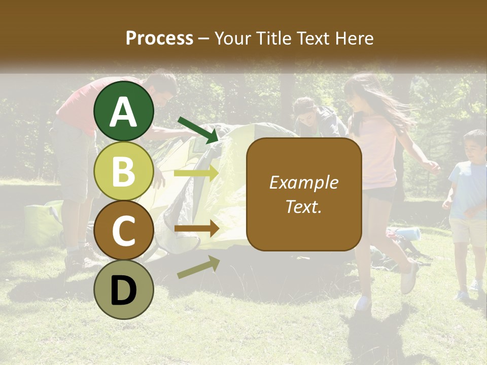 A Group Of People Standing Around A Tent PowerPoint Template