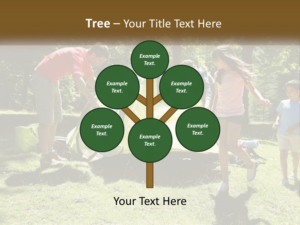 A Group Of People Standing Around A Tent PowerPoint Template