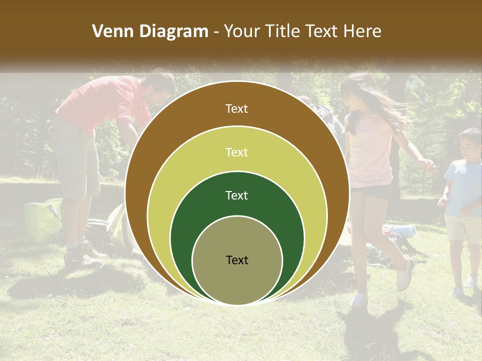 A Group Of People Standing Around A Tent PowerPoint Template