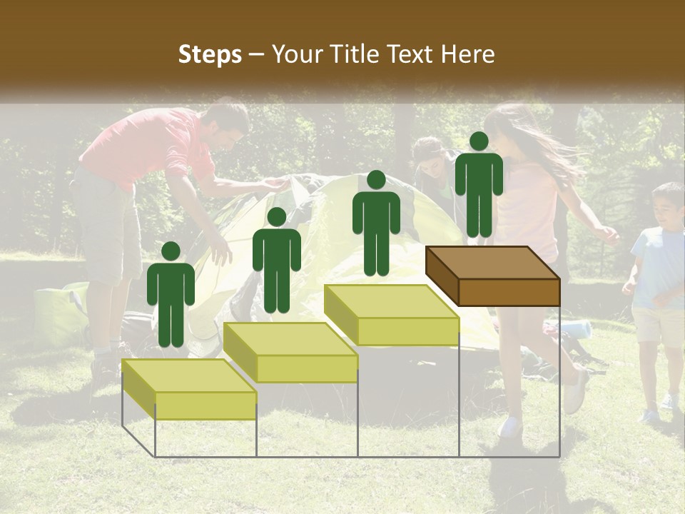 A Group Of People Standing Around A Tent PowerPoint Template